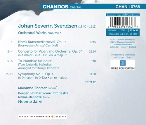 Svendsen: Orchestral Works, Volume 3