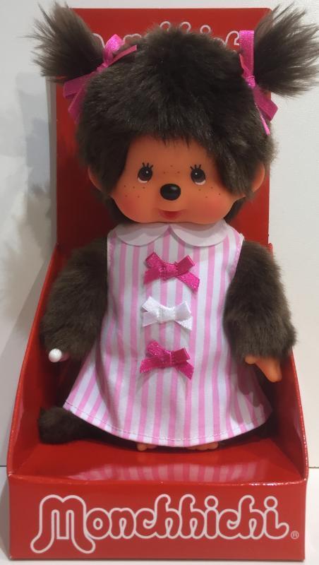 Monchhichi Meisje Pink Ribbon Dress (20 CM) - Speelgoed (4905610223589)