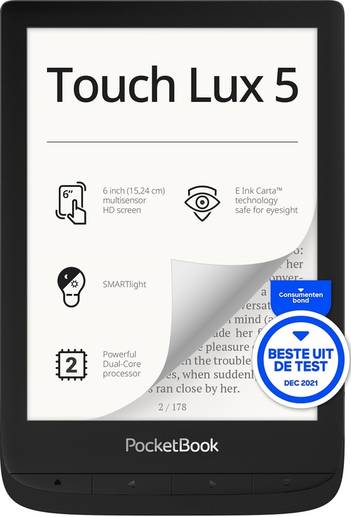 PocketBook eReader -Touch Lux 5 (Zwart)