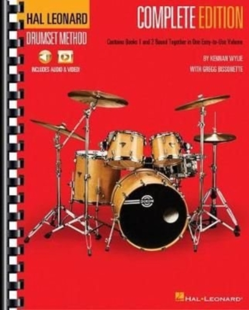 Hal Leonard Drumset Method - Complete Edition: Books 1 & 2 with Video and Audio (2 Books with Online Media, Comb-Bound)
