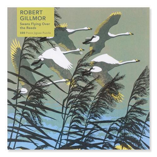 Adult Jigsaw Puzzle Robert Gillmor: Swans Flying Over The Reeds (500 Pieces) - Puzzel;Puzzel (9781839648410)