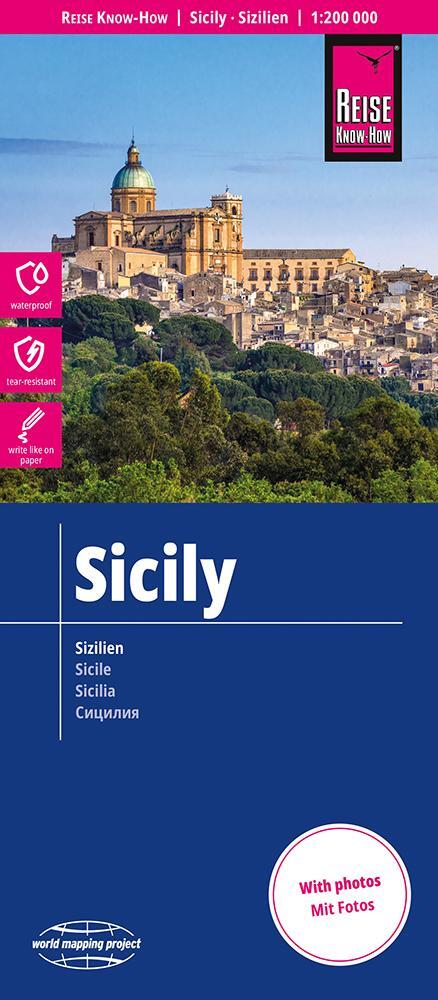 Reise Know-How Landkarte Sizilien 1 : 200.000
