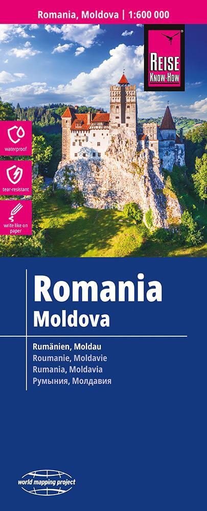 Reise Know-How Landkarte Rumänien, Moldau 1 : 600.000