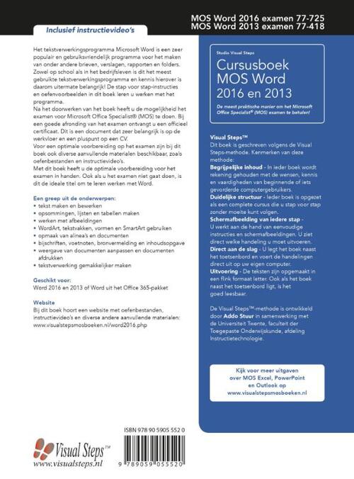 Cursusboek MOS Word 2013 Basis