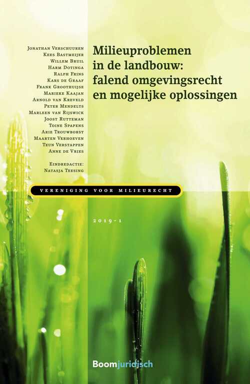 Milieuproblemen in de landbouw: falend omgevingsrecht en mogelijke oplossingen - Jonathan Verschuuren - eBook (9789460944543)