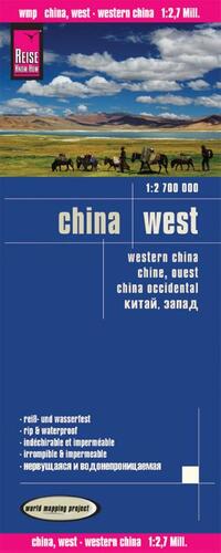 Reise Know-How Landkarte China, West  1 : 2.700.000